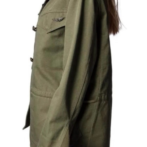 NWOT Zadig & Voltaire Tackl Cotton & Linen Military Shirt. (Small) MSRP $458 - Picture 4 of 12